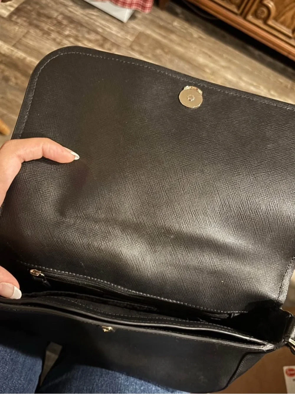 Kate Spade Staci Black Saffiano Leather Shoulder Bag